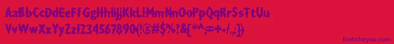 DraxLumaAoe Font – Purple Fonts on Red Background
