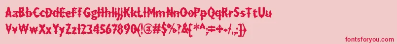 DraxLumaAoe Font – Red Fonts on Pink Background