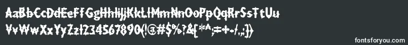 DraxLumaAoe Font – White Fonts on Black Background