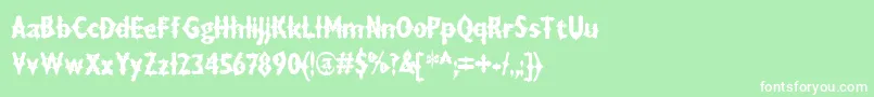 DraxLumaAoe Font – White Fonts on Green Background