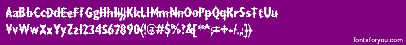 Шрифт DraxLumaAoe – белые шрифты на фиолетовом фоне