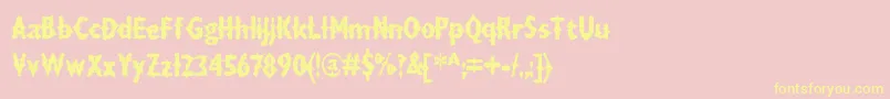 DraxLumaAoe Font – Yellow Fonts on Pink Background