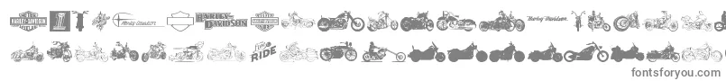 HarleyDavidson-Schriftart – Graue Schriften auf weißem Hintergrund