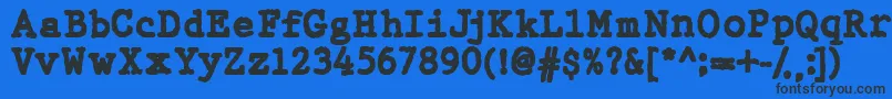 WbxGtb Font – Black Fonts on Blue Background