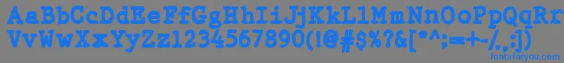 WbxGtb Font – Blue Fonts on Gray Background
