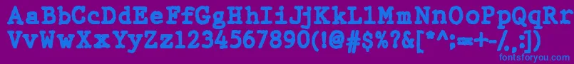 WbxGtb Font – Blue Fonts on Purple Background