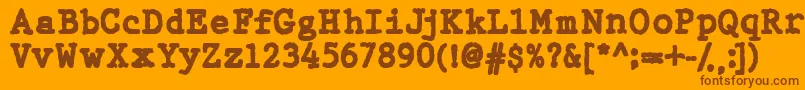 WbxGtb Font – Brown Fonts on Orange Background