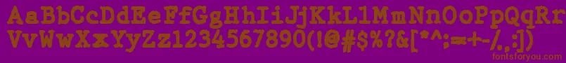 Шрифт WbxGtb – коричневые шрифты на фиолетовом фоне