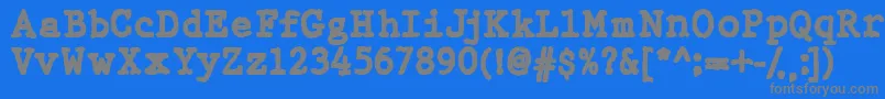 フォントWbxGtb – 青い背景に灰色の文字