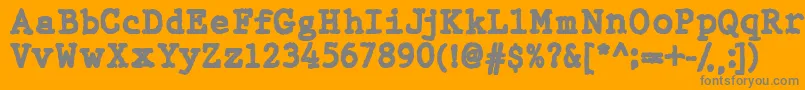 fuente WbxGtb – Fuentes Grises Sobre Fondo Naranja