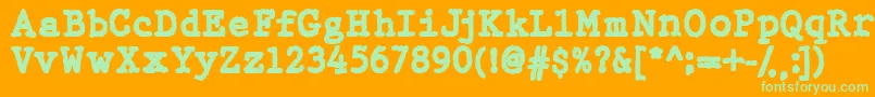 WbxGtb Font – Green Fonts on Orange Background