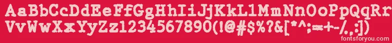 WbxGtb Font – Pink Fonts on Red Background