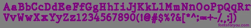 WbxGtb Font – Purple Fonts on Gray Background