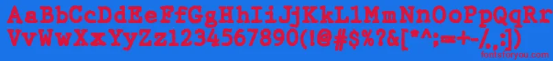 WbxGtb Font – Red Fonts on Blue Background