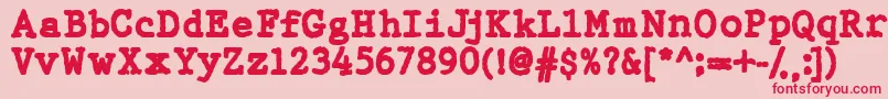 WbxGtb Font – Red Fonts on Pink Background