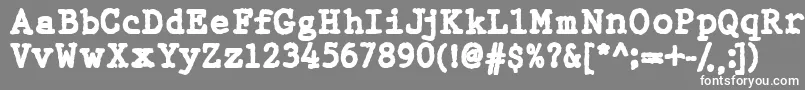 フォントWbxGtb – 灰色の背景に白い文字
