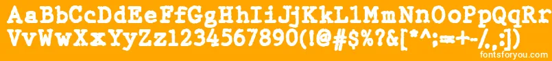 フォントWbxGtb – オレンジの背景に白い文字