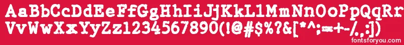 WbxGtb Font – White Fonts on Red Background