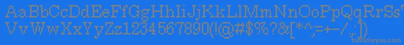 MillenniumRegular0 Font – Gray Fonts on Blue Background