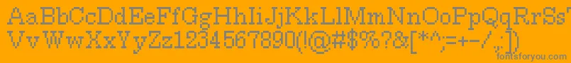 MillenniumRegular0 Font – Gray Fonts on Orange Background