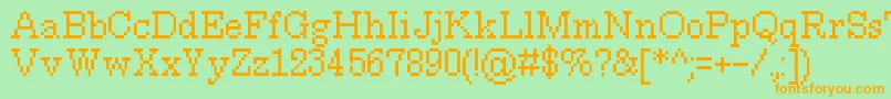 MillenniumRegular0 Font – Orange Fonts on Green Background