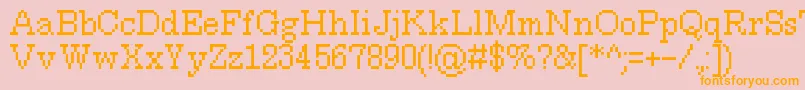 MillenniumRegular0 Font – Orange Fonts on Pink Background