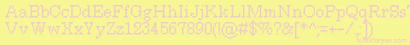 MillenniumRegular0 Font – Pink Fonts on Yellow Background