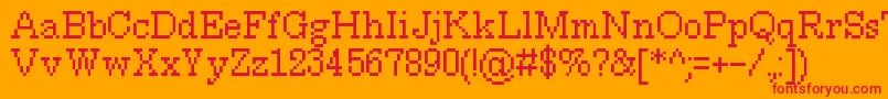 MillenniumRegular0 Font – Red Fonts on Orange Background