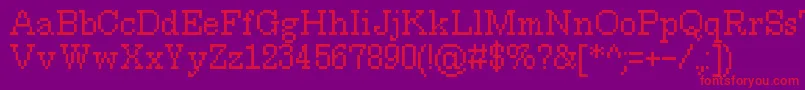 MillenniumRegular0 Font – Red Fonts on Purple Background