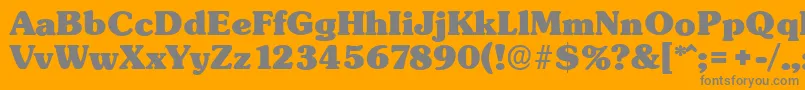 SunsetserialHeavyRegular Font – Gray Fonts on Orange Background