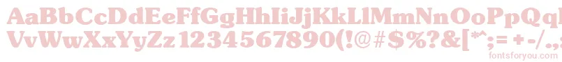 SunsetserialHeavyRegular Font – Pink Fonts on White Background