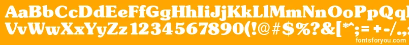 SunsetserialHeavyRegular Font – White Fonts on Orange Background