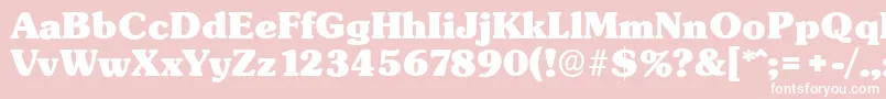 SunsetserialHeavyRegular Font – White Fonts on Pink Background