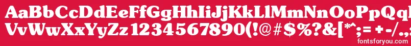 SunsetserialHeavyRegular Font – White Fonts on Red Background
