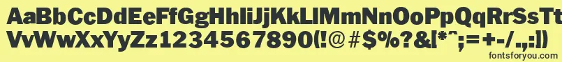 PlymouthserialBlackRegular Font – Black Fonts on Yellow Background