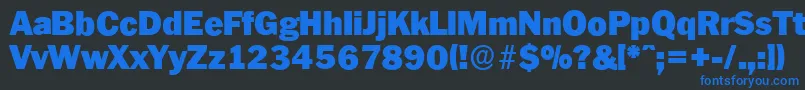 PlymouthserialBlackRegular Font – Blue Fonts on Black Background