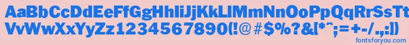 PlymouthserialBlackRegular Font – Blue Fonts on Pink Background