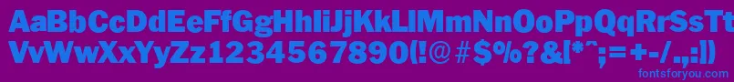 PlymouthserialBlackRegular Font – Blue Fonts on Purple Background