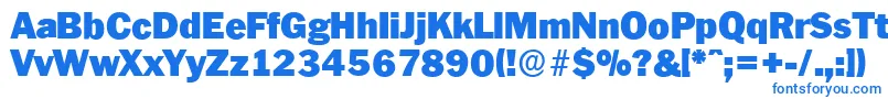 フォントPlymouthserialBlackRegular – 白い背景に青い文字