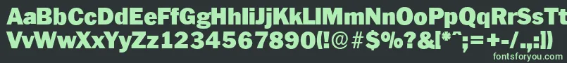 PlymouthserialBlackRegular Font – Green Fonts on Black Background