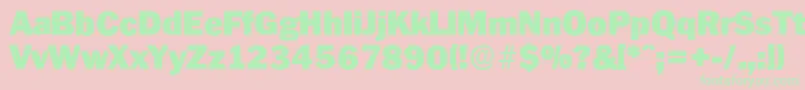 PlymouthserialBlackRegular Font – Green Fonts on Pink Background