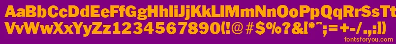 PlymouthserialBlackRegular Font – Orange Fonts on Purple Background