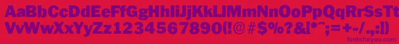 PlymouthserialBlackRegular Font – Purple Fonts on Red Background
