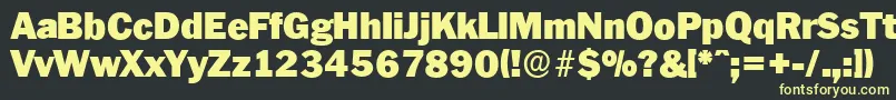 PlymouthserialBlackRegular Font – Yellow Fonts on Black Background