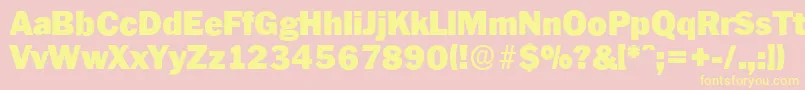 PlymouthserialBlackRegular Font – Yellow Fonts on Pink Background