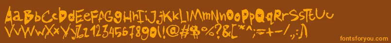 Más sobre la fuente AmazhandFirstAltX fuente AmazhandFirstAltX – Fuentes Naranjas Sobre Fondo Marrón