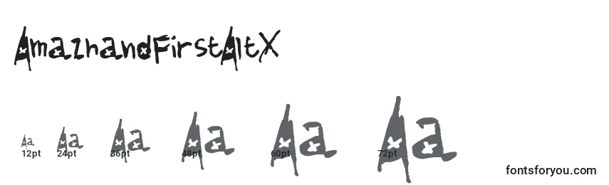 Размеры шрифта AmazhandFirstAltX