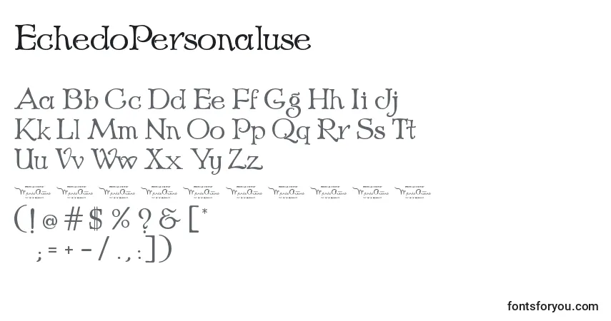 EchedoPersonaluseフォント–アルファベット、数字、特殊文字