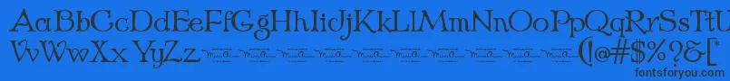 EchedoPersonaluse Font – Black Fonts on Blue Background