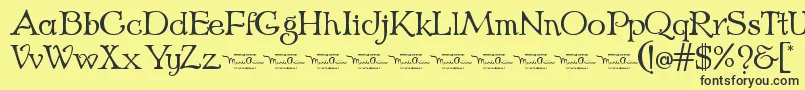 EchedoPersonaluse Font – Black Fonts on Yellow Background
